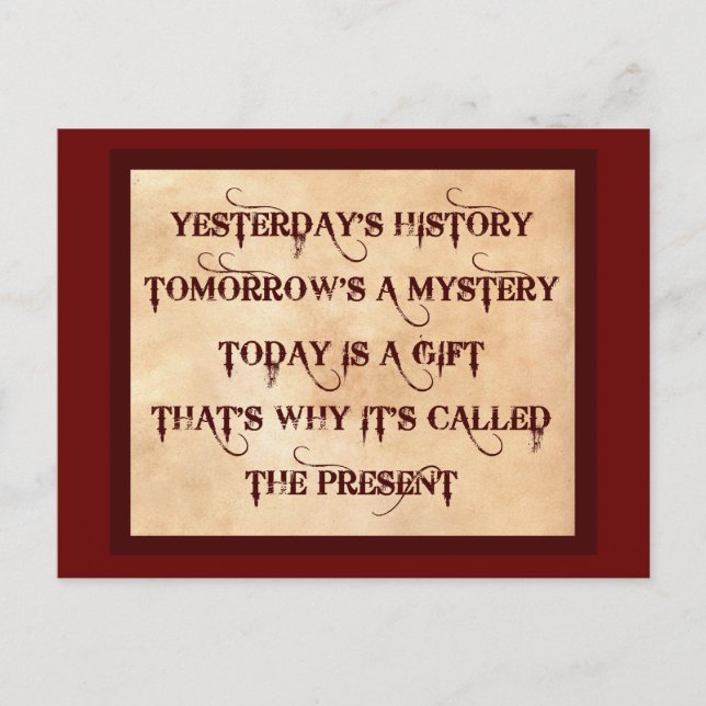 Carte Postale Le présent (Devant)