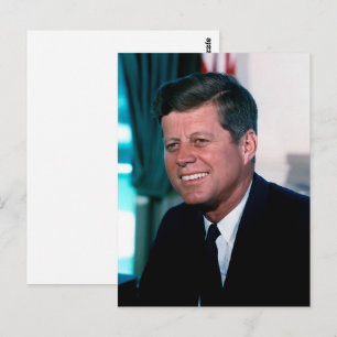 Carte Postale Le président américain John F. Kennedy au bureau o