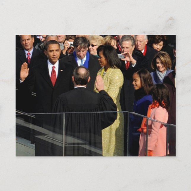 Carte Postale Le président Barack Obama et sa famille (Devant)