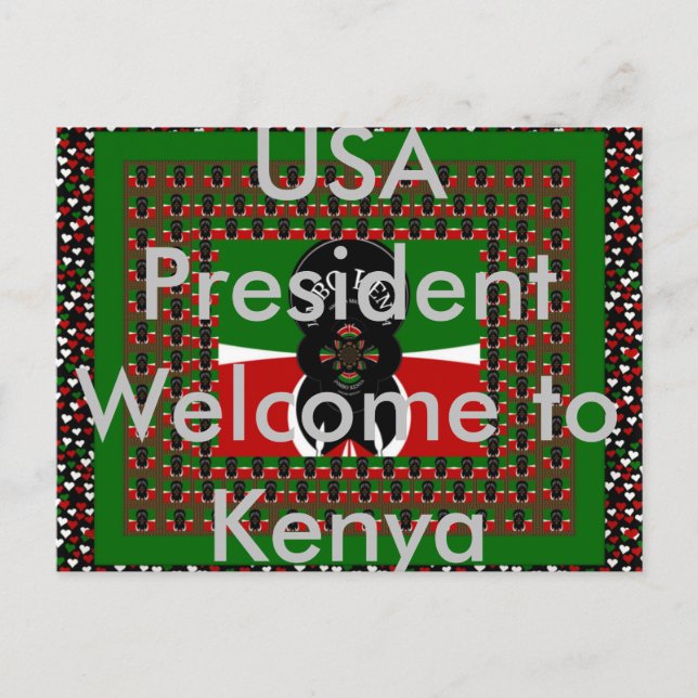 Carte Postale Le président des États-Unis Bienvenue au Kenya Car (Devant)