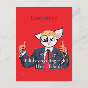 Carte Postale Le président Felon Thunder_Cove