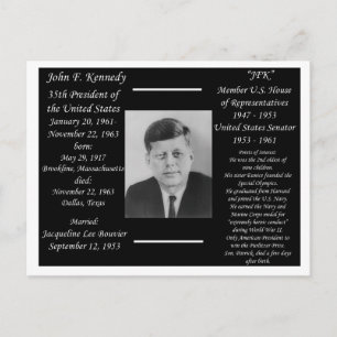 Carte Postale Le président John F Kennedy