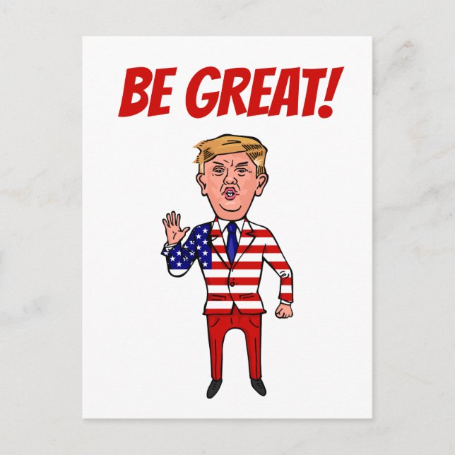 Carte Postale Le président patriotique Donald Trump Drôle Drôle  (Devant)
