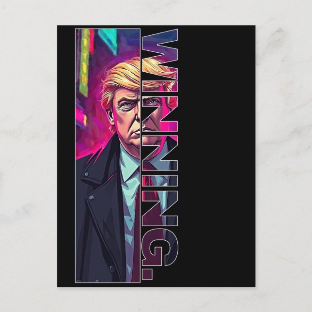 Carte Postale Le président Trump - GAGNANT (Devant)