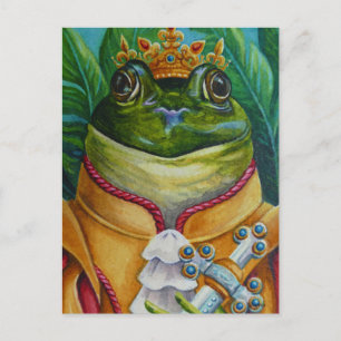 Carte Postale Le Prince de la Grenouille avec l'Aquarelle Couron