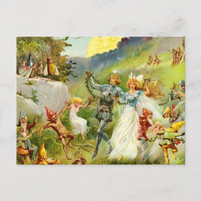 Carte Postale Le Prince Fairy et Thumbelina (Devant)