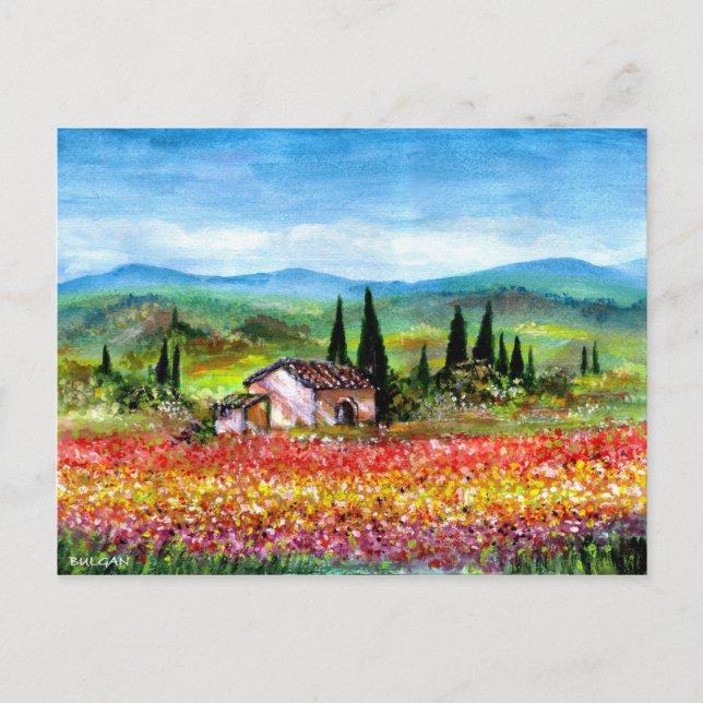 CARTE POSTALE LE PRINTEMPS EN TOUSCANE (Devant)