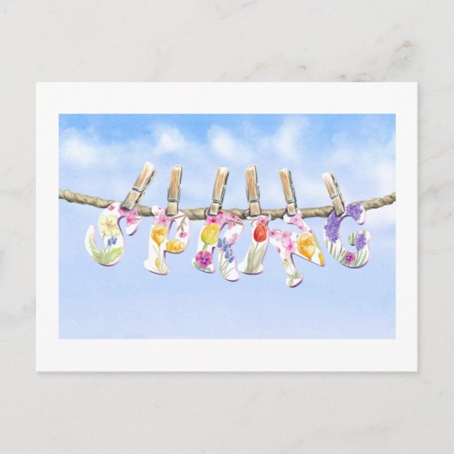 Carte Postale Le printemps est là (Devant)