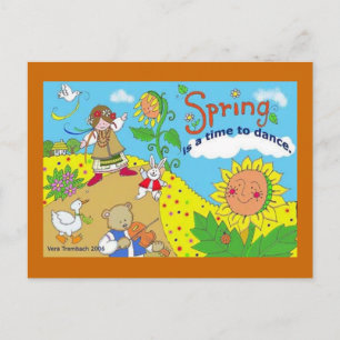 Carte Postale Le Printemps est le moment de danser l'art populai