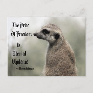Carte Postale Le prix de la liberté est la vigilance éternelle -