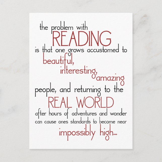 Carte Postale Le Problème De Lecture (Devant)