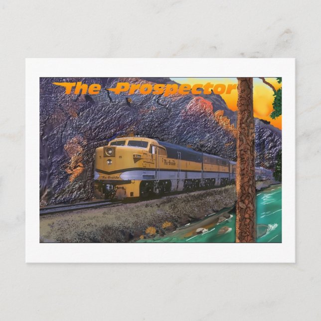 Carte Postale Le prospecteur du Rio Grande dans la gorge royale (Devant)