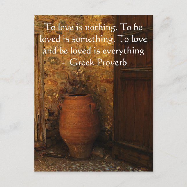 Carte Postale Le proverbe grec sur l'amour (Devant)