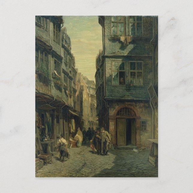 Carte Postale Le quartier juif de Francfort, 1883 (Devant)