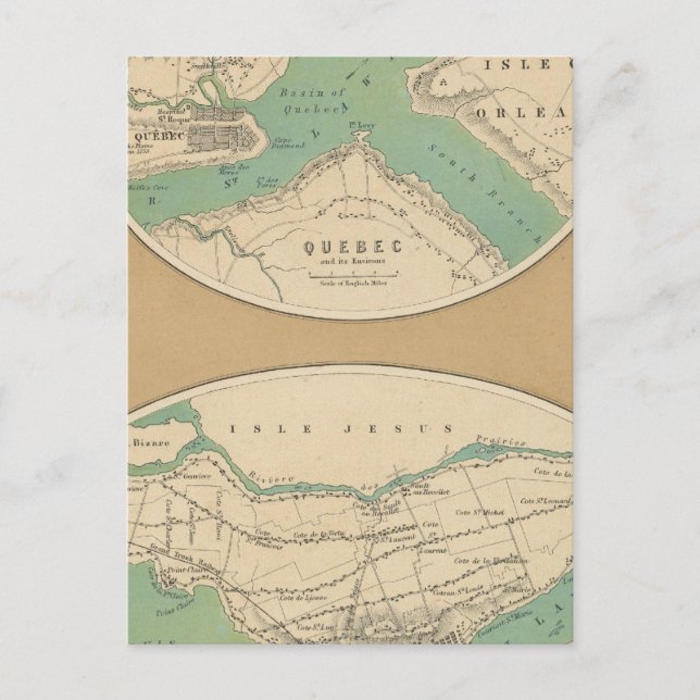 Carte Postale Le Québec et ses environnements (Devant)