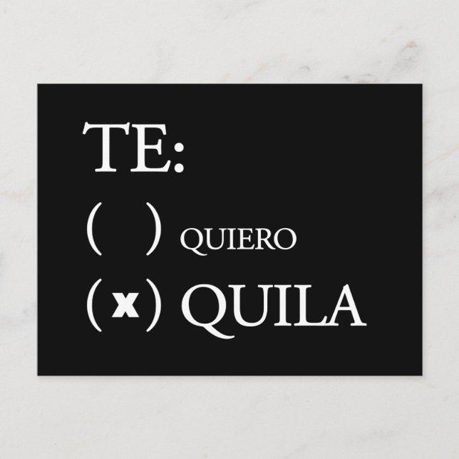 Carte Postale Le Quiero Tequila (Devant)