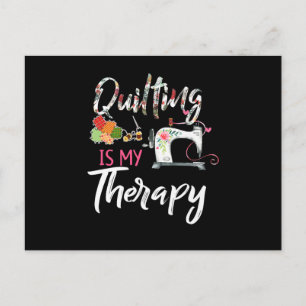 Carte Postale Le quilting est ma thérapie Cadeau drôle amateur