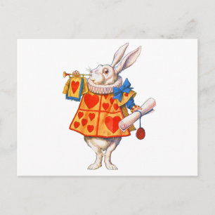 CARTE POSTALE LE RABBIT BLANC DE ALICE