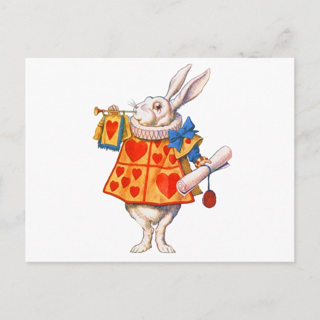 CARTE POSTALE LE RABBIT BLANC DE ALICE (Devant)
