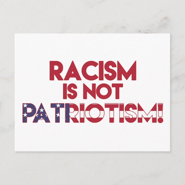 Carte Postale Le racisme n'est pas le patriotisme ! Manifestatio (Devant)