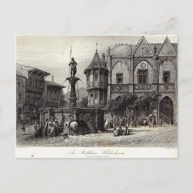 Carte Postale Le Rathhaus, Hildesheim (Devant)