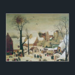Carte Postale Le recensement de Bethléem<br><div class="desc">Le recensement de Bethléem,  détail des maisons et des fortifications | par Pieter le jeune Brueghel | Lieu de l'art : Musée des Beaux-Arts,  Arras,  France | Artiste flamand | Numéro de collection d'images : XIR178957</div>