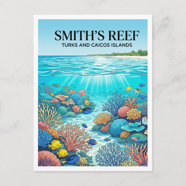 Carte Postale Le récif de Smith The Bight Îles Turques-et-Caïque (Devant)