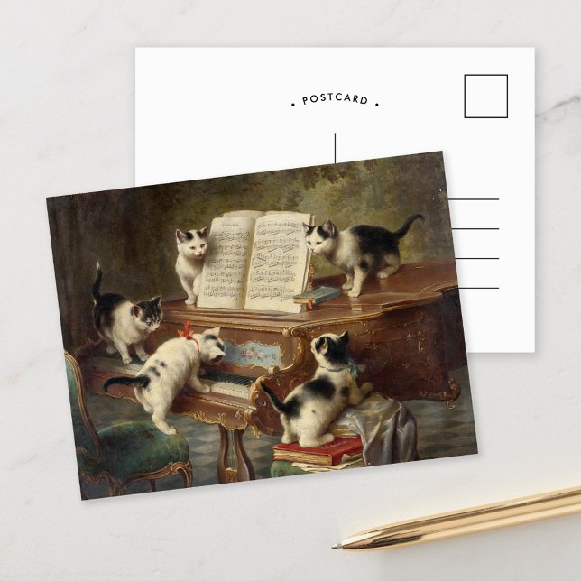 Carte Postale Le récital des chatons | Carl Reichert (Créateur téléchargé)