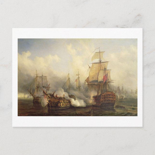 Carte Postale Le Redoutable à Trafalgar, 21 octobre 1805 (Devant)