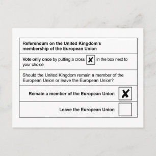 Carte Postale Le référendum reste dans l'UE