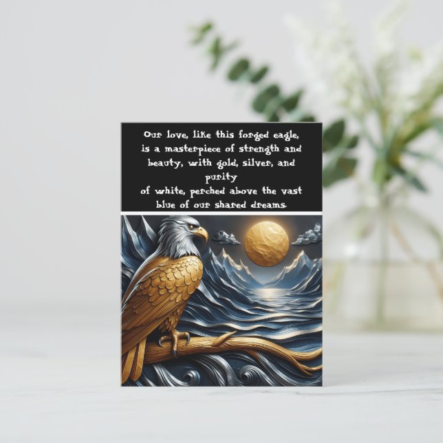 Carte Postale Le regard de l'aigle : Sommet, Profond, Azur (Debout devant)