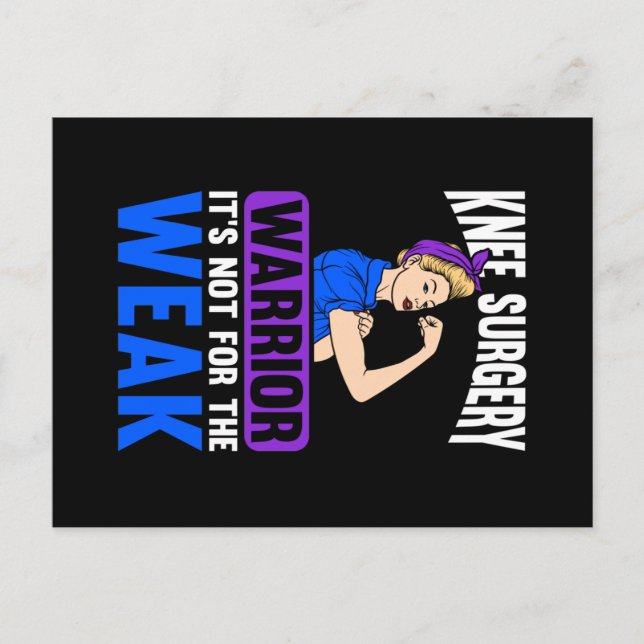 Carte Postale Le remplacement du genou n'est pas pour le faible (Devant)