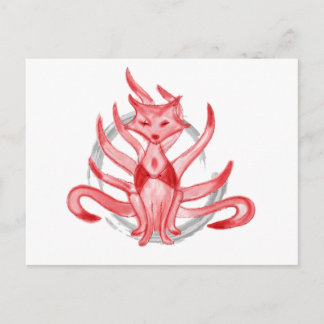 Carte Postale Le renard avec neuf queues