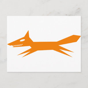 Carte Postale Le Renard Orange Rapide