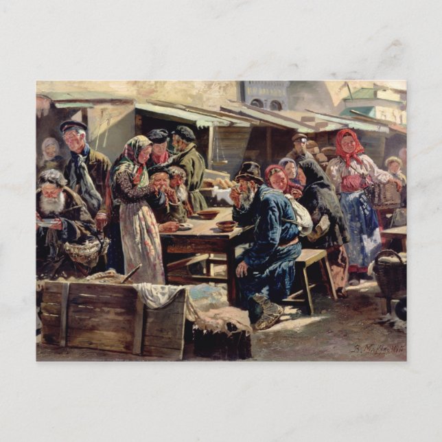 Carte Postale Le Repas, 1875 (Devant)