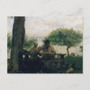 Carte Postale Le repas à Honfleur, 1875