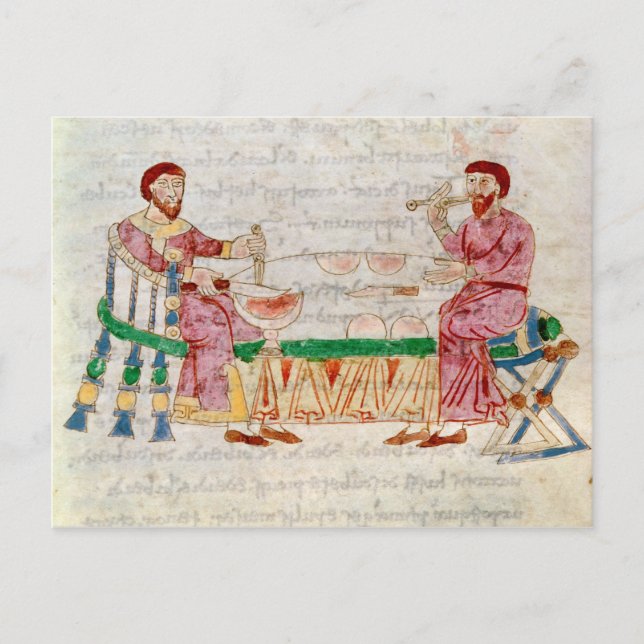 Carte Postale Le repas, de "De Universo" (Devant)