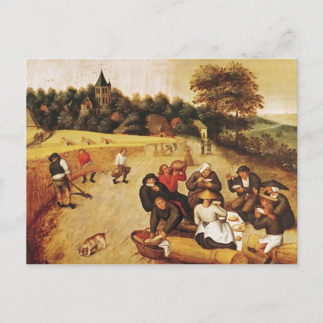 Carte Postale Le repas de la moissonneuse (Devant)