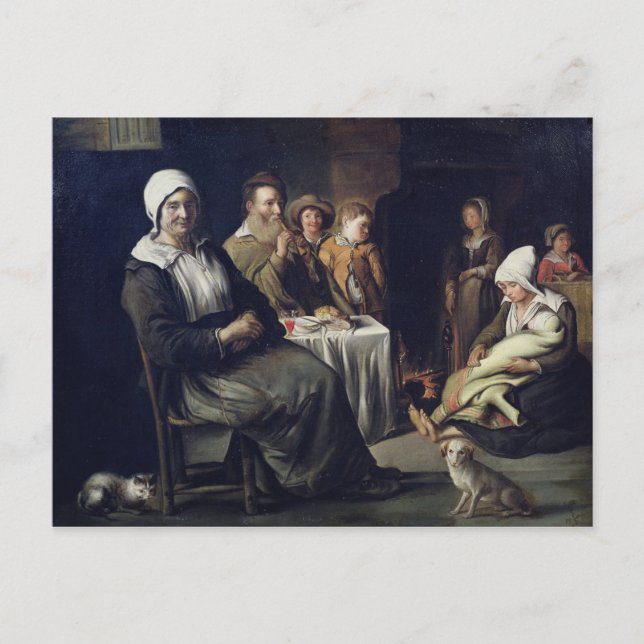 Carte Postale Le Repas Familial (Devant)