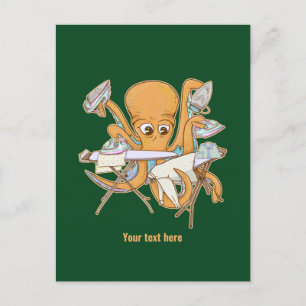 Carte Postale Le repassage des pieuvres, submergé par les corvée