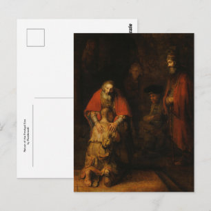 Carte Postale Le Retour de l'Enfant Prodigue par Rembrandt