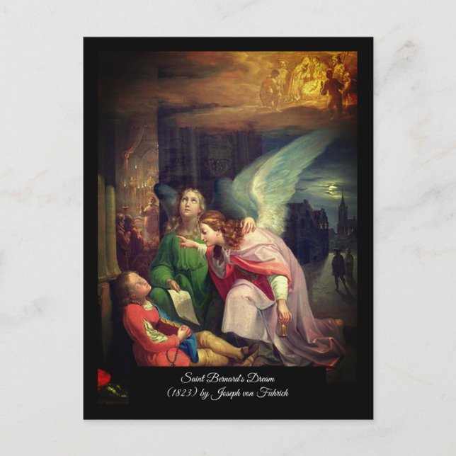 Carte Postale Le rêve de Saint Bernard (Devant)