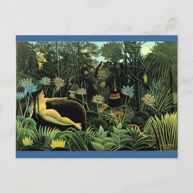 Carte Postale Le rêve d'Henri Rousseau (1910) (Devant)