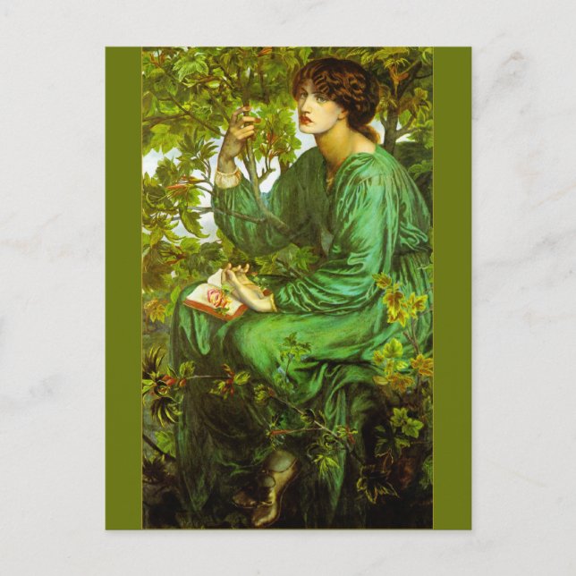 Carte Postale Le rêve du jour par Dante Gabriel Rossetti (Devant)
