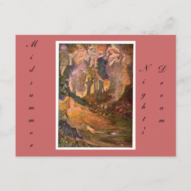 Carte Postale Le rêve d'une nuit d'été (Devant)
