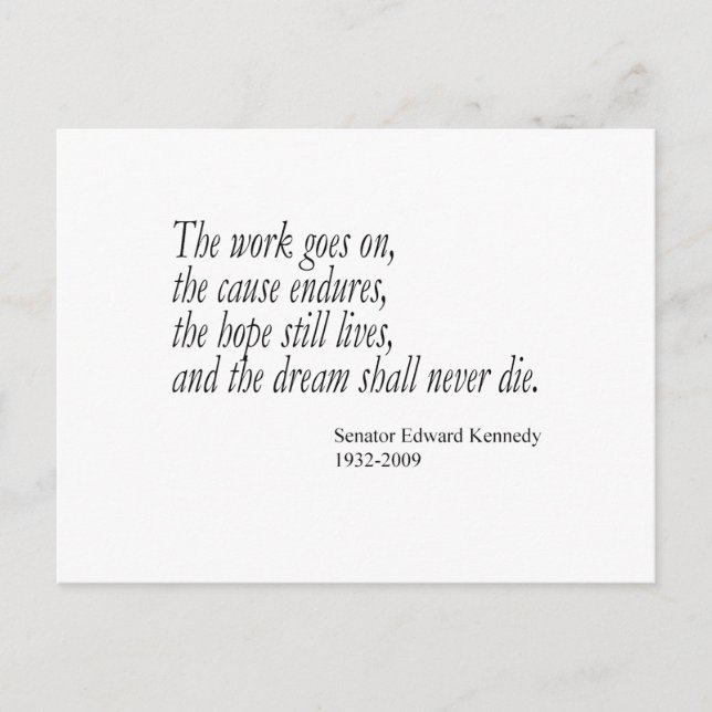 Carte Postale Le rêve ne mourra jamais... (Devant)