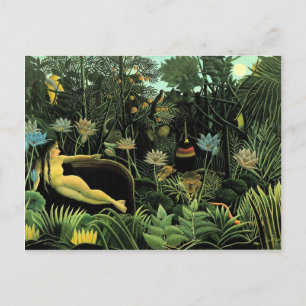 Carte Postale Le rêveur de Henri Rousseau (1910)