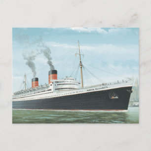 Carte Postale Le RMS Queen Elizabeth Sailing