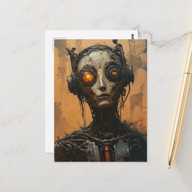Carte Postale Le Robot (Devant/Arrière en situation)