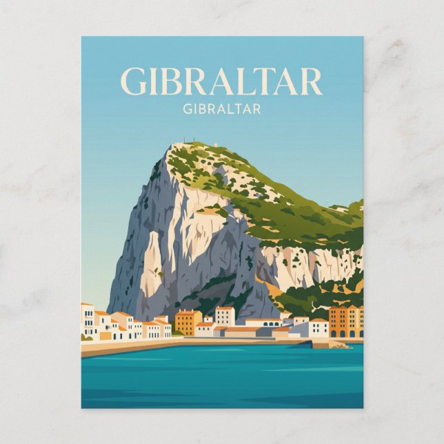 Carte Postale Le rocher de Gibraltar (Devant)